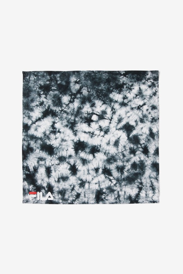 Black/White Black & White Tie Dye Bandana Fila Outlets