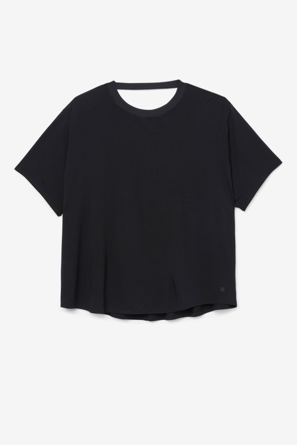 Black Fila Outlets Fi-Lux Short Sleeve Top