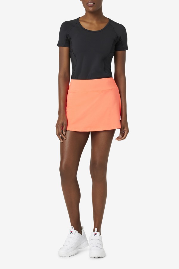 Fiery Coral Fila Outlets Pickleball Flounce Skort