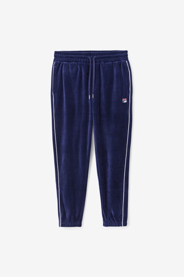 Navy/White/Red Fila Outlets Deverall Velour Pant