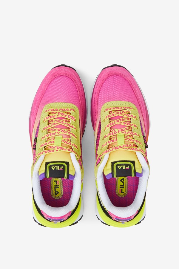 Pink Glo/Sulphur/White Fila Outlets Little Kids\' Renno