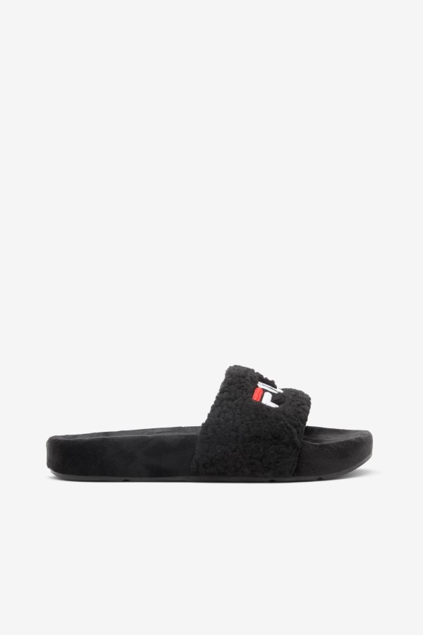 Fila Outlets Women's Fuzzy Drifter Black/Red/White