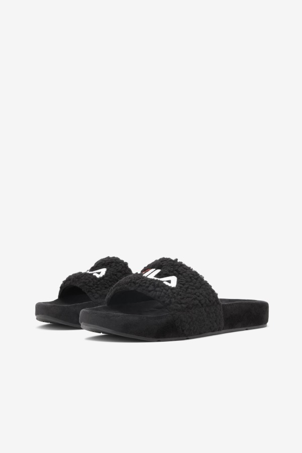 Fila Outlets Women\'s Fuzzy Drifter Black/Red/White
