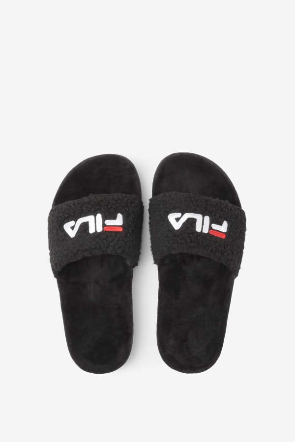 Fila Outlets Women\'s Fuzzy Drifter Black/Red/White