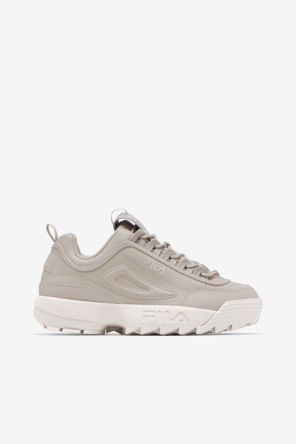 Silver Gray/White Sand Fila Outlets Women's Disruptor 2 Premium