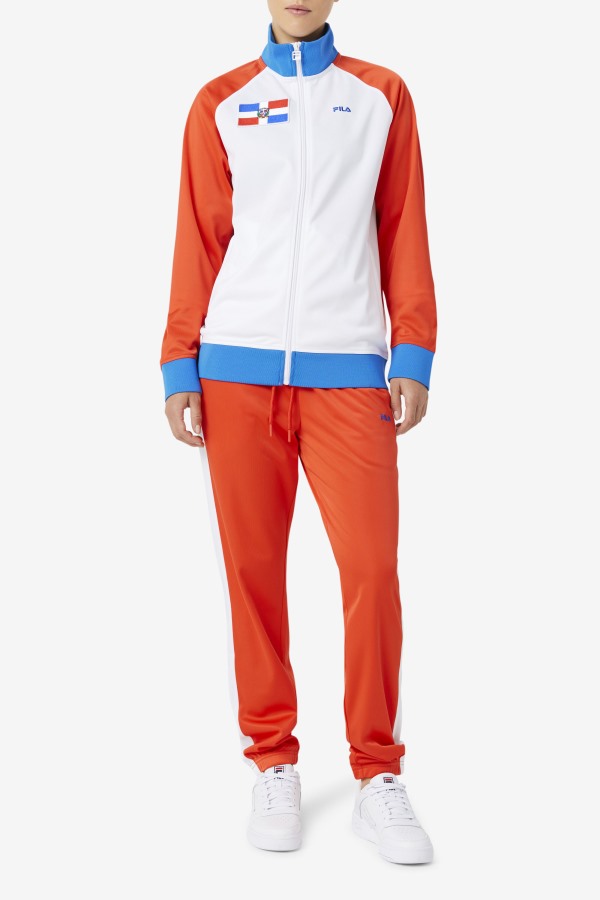 Dominican Republic Pant Fiery Red/White Fila Outlets