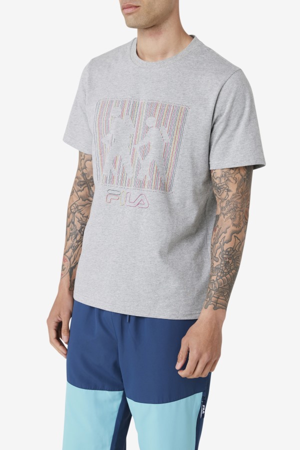 Heather Grey Fila Outlets Visuri Tee