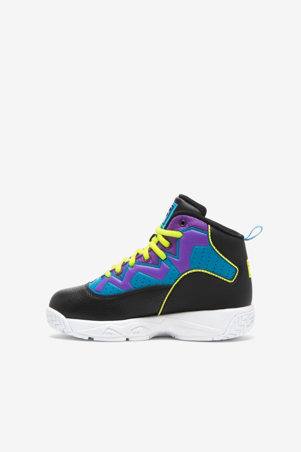 Black/Yellow/Purple Big Kids\' Mb Fila Outlets