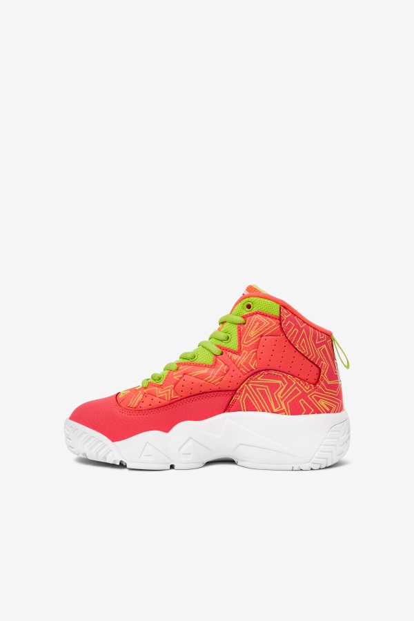 Little Kids\' MB Fila Outlets Fiery Coral/White/Lime Punch