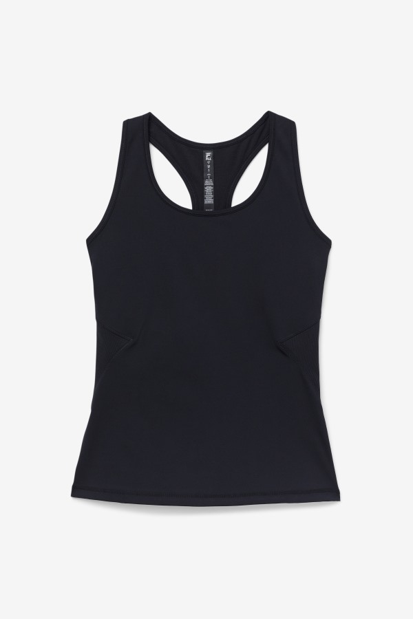 Black Uplift Open Racerback Tank Top Fila Outlets