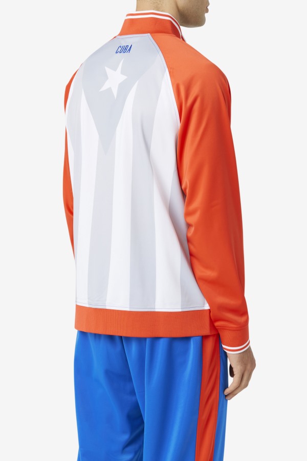 Cuba Track Jacket Fila Outlets Fiery Red/White/Blue