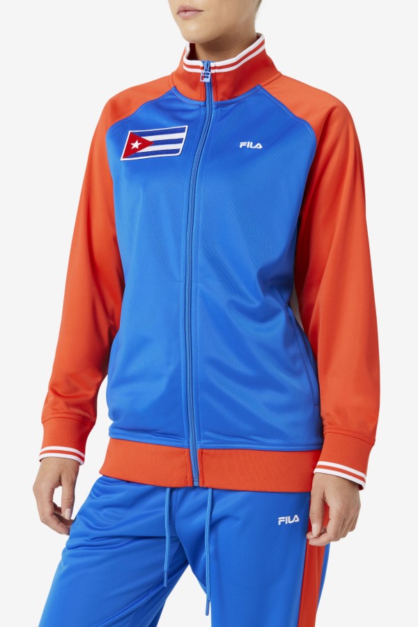 Cuba Track Jacket Fila Outlets Fiery Red/White/Blue