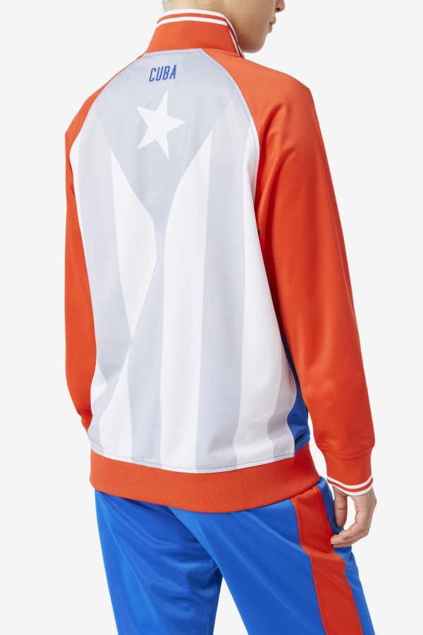 Cuba Track Jacket Fila Outlets Fiery Red/White/Blue