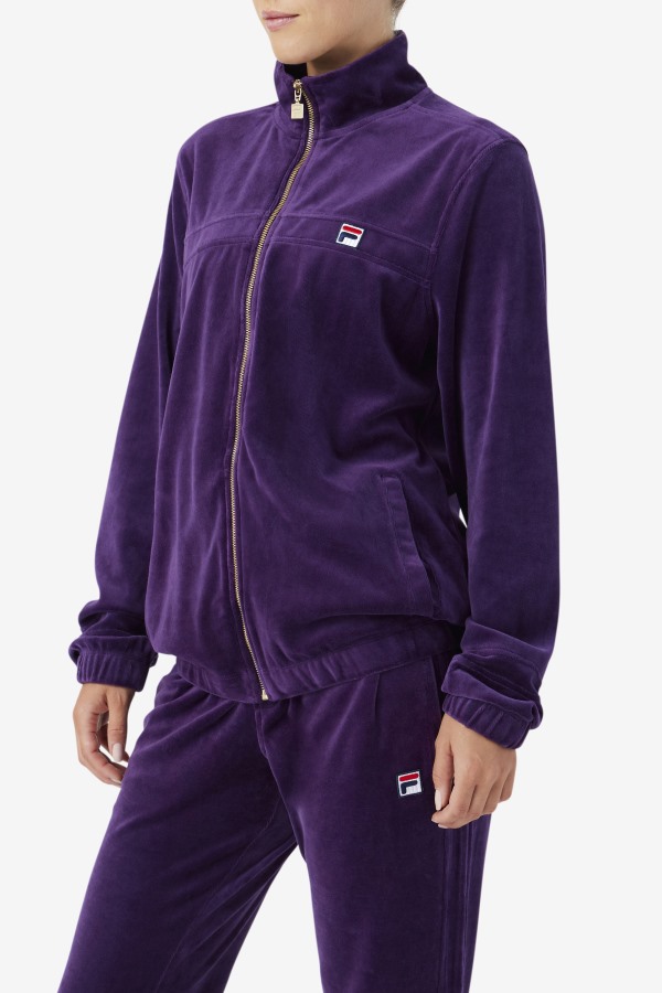 Ravid Velour Jacket Blackberry Cordial Fila Outlets