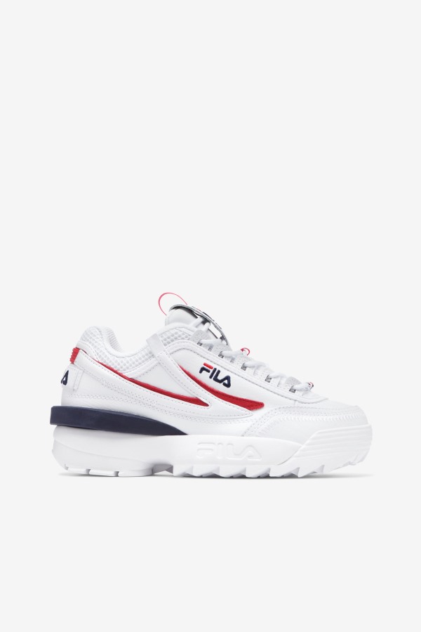 White/Red/Navy Women's Disruptor 2 Exp Fila Outlets