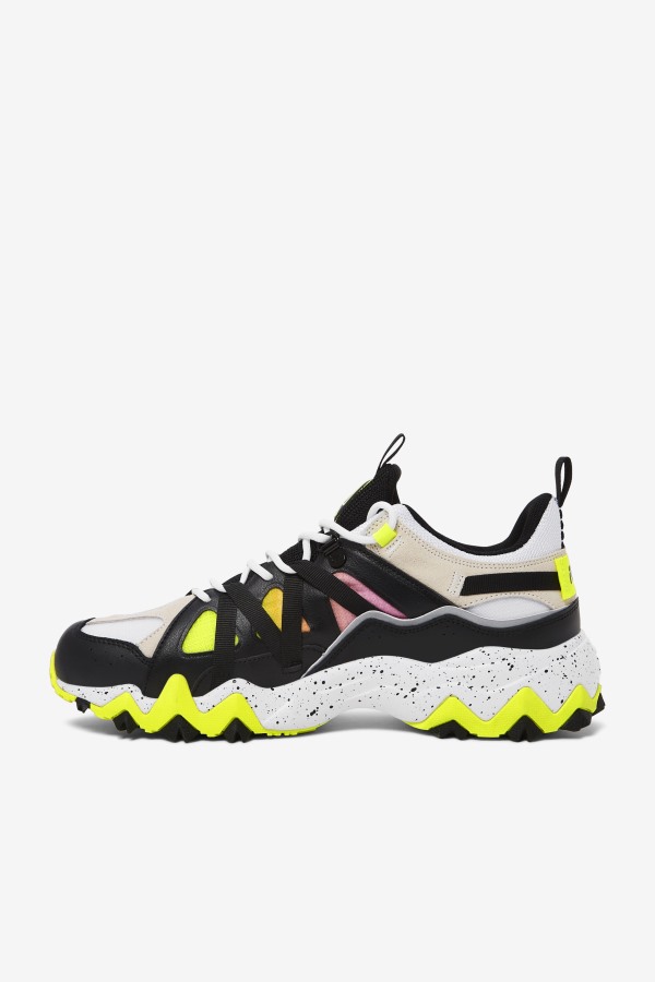 Men\'s Excursion White/Black/Yellow Fila Outlets