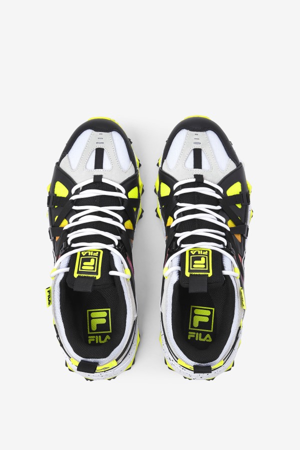 Men\'s Excursion White/Black/Yellow Fila Outlets