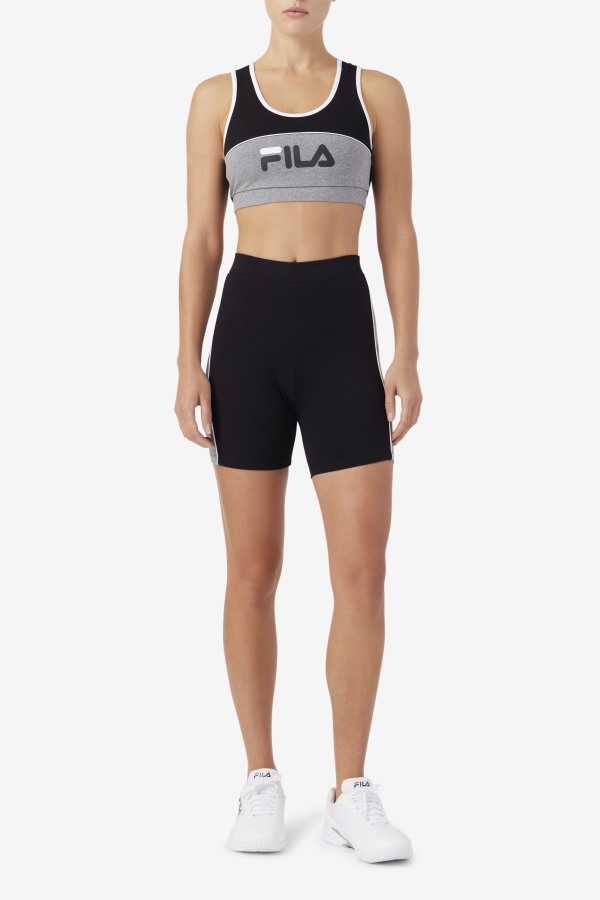 Davina Bike Short Fila Outlets Black/Heather/White