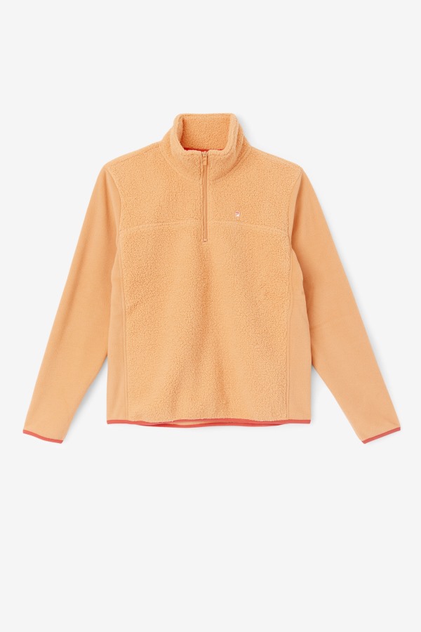 Orange/Cayenne Meadow Quarter Zip Pullover Fila Outlets