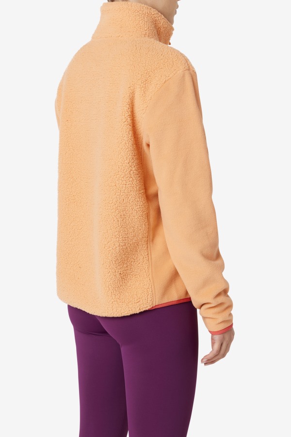 Orange/Cayenne Meadow Quarter Zip Pullover Fila Outlets