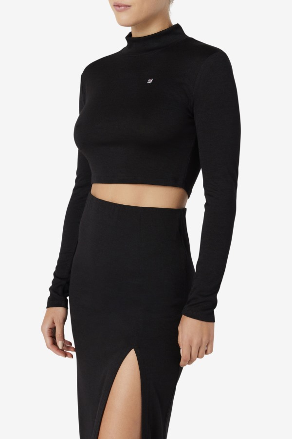 Black Fila Outlets Luise Turtleneck Top