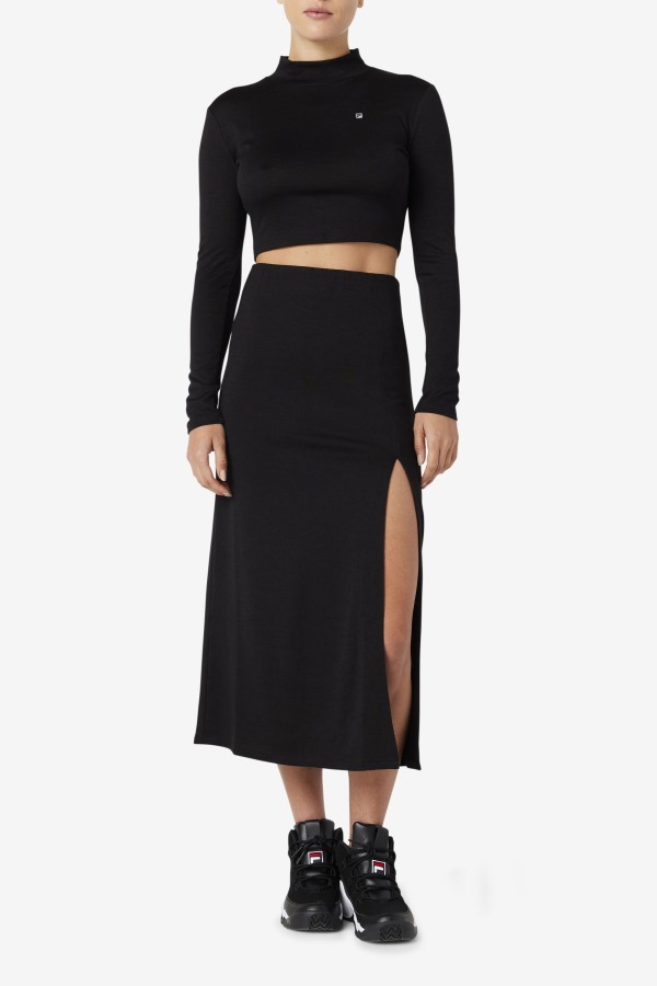 Black Fila Outlets Luise Turtleneck Top