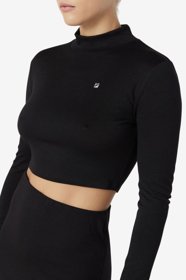 Black Fila Outlets Luise Turtleneck Top