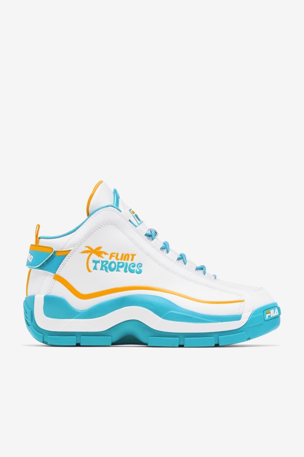 White/Teal/Zinnia Fila Outlets Men's Grant Hill 2 x Semi-Pro