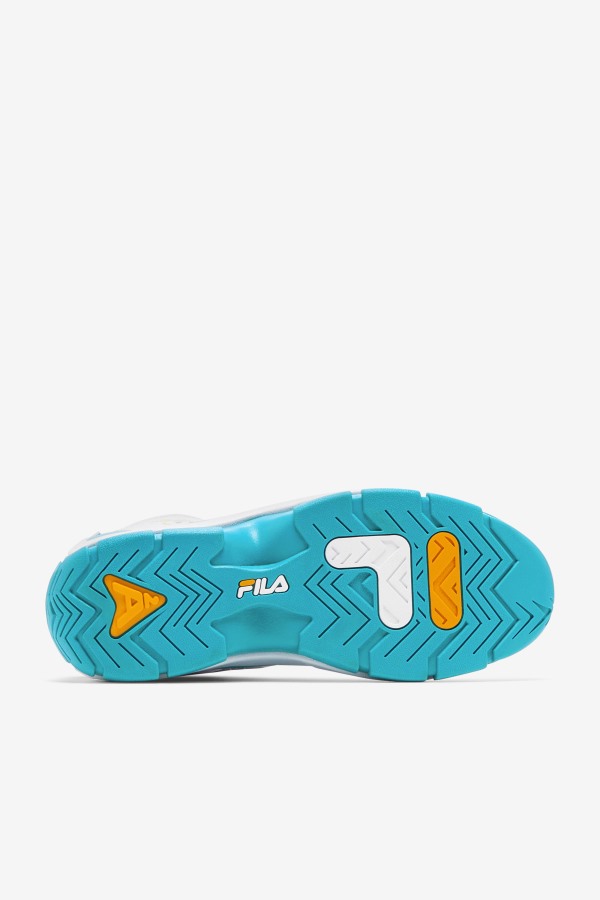White/Teal/Zinnia Fila Outlets Men\'s Grant Hill 2 x Semi-Pro