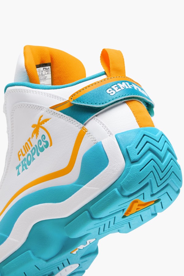 White/Teal/Zinnia Fila Outlets Men\'s Grant Hill 2 x Semi-Pro
