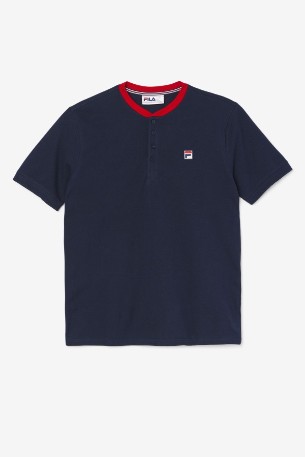 Navy/Red Ralph Henley Fila Outlets