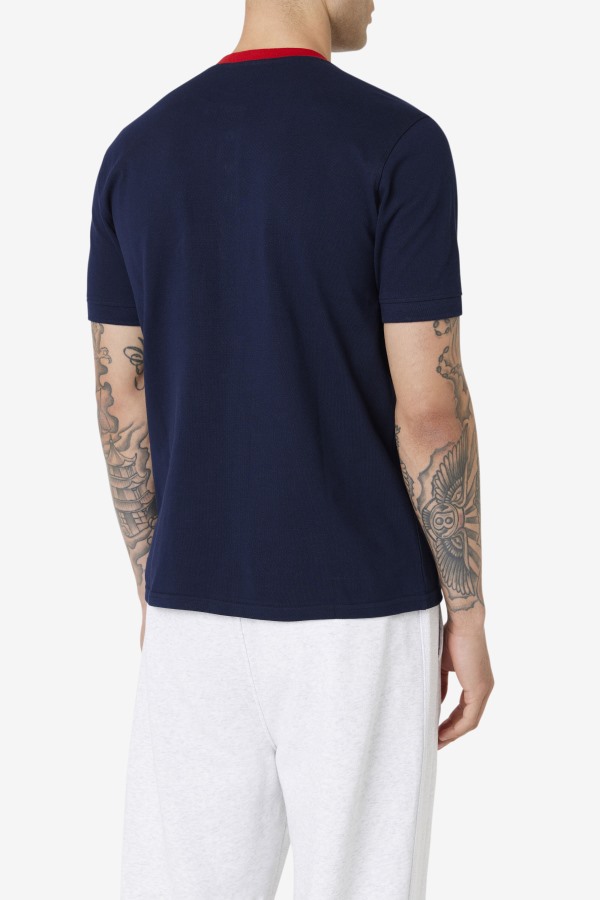 Navy/Red Ralph Henley Fila Outlets