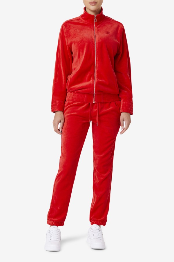 Red Deverall Velour Pant Fila Outlets