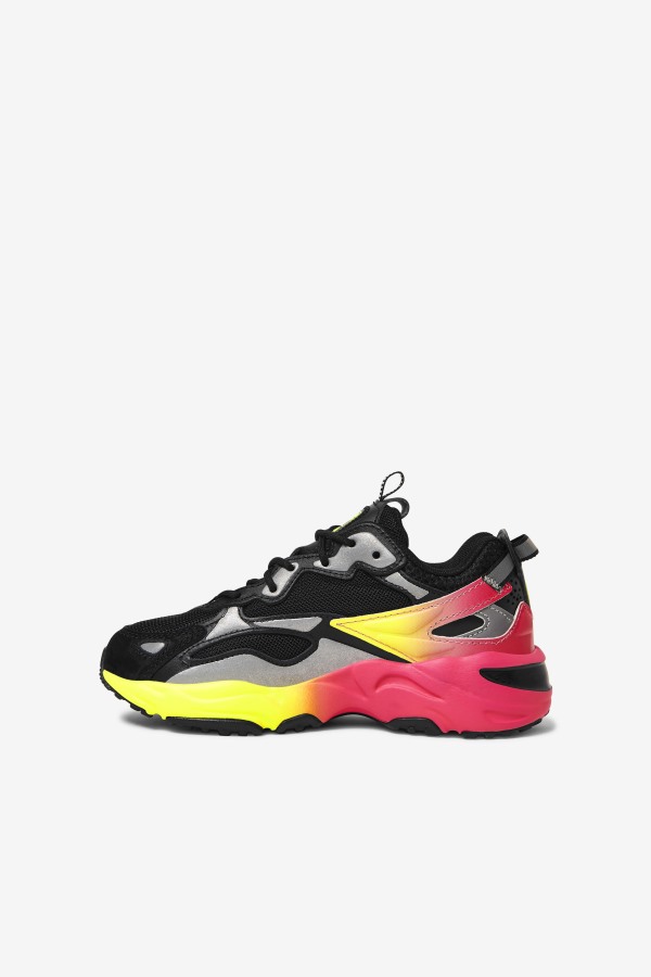 Fila Outlets Black/Yellow/Deep Pink Big Kids\' Ray Tracer Apex