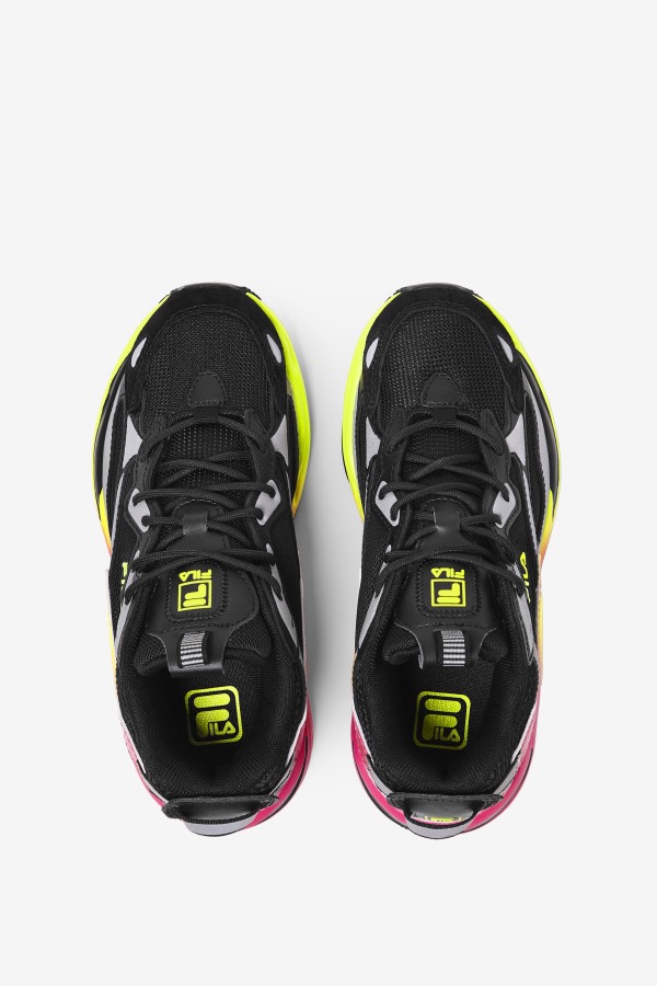 Fila Outlets Black/Yellow/Deep Pink Big Kids\' Ray Tracer Apex