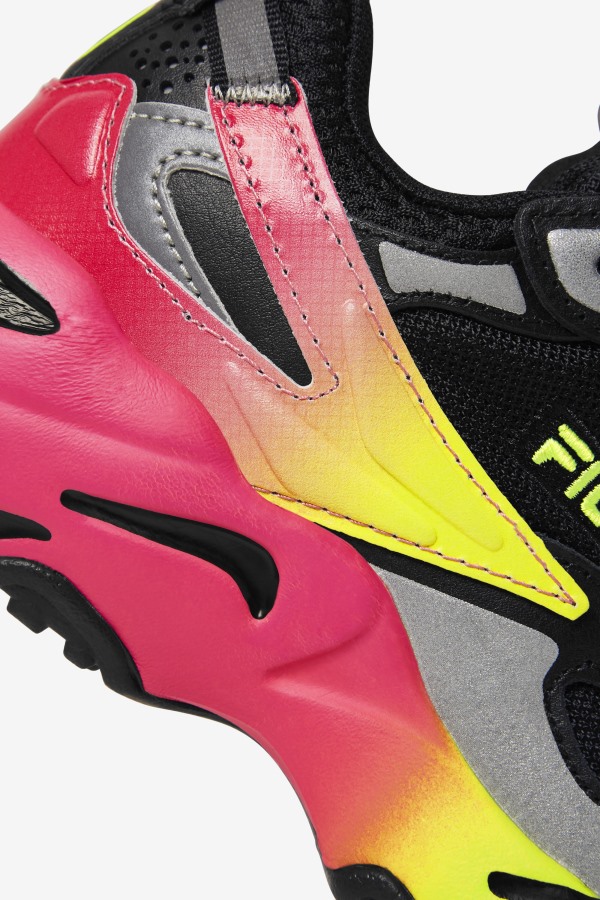 Fila Outlets Black/Yellow/Deep Pink Big Kids\' Ray Tracer Apex