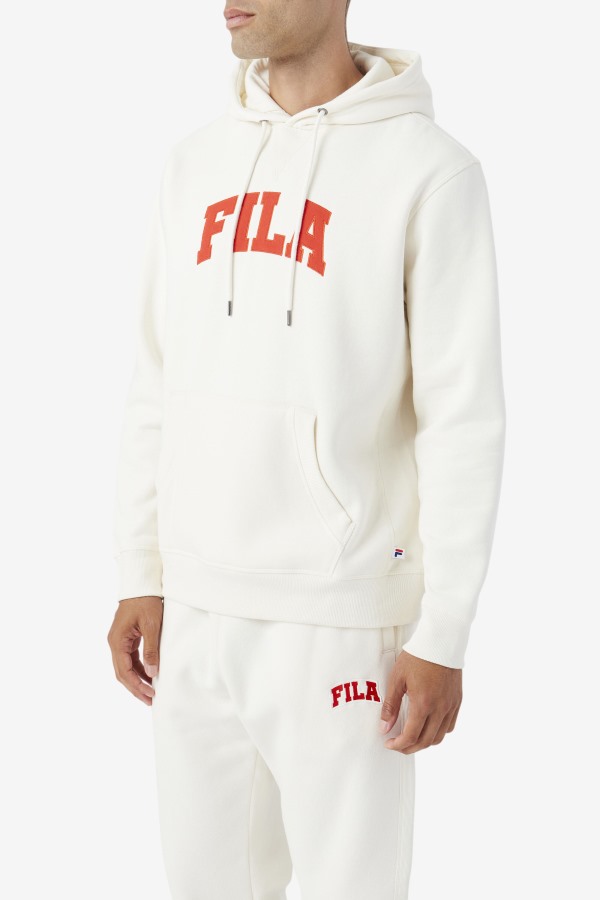 Fila Outlets Brook Hoodie Gardenia/Fiery Red