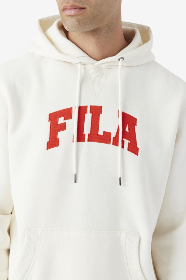 Fila Outlets Brook Hoodie Gardenia/Fiery Red