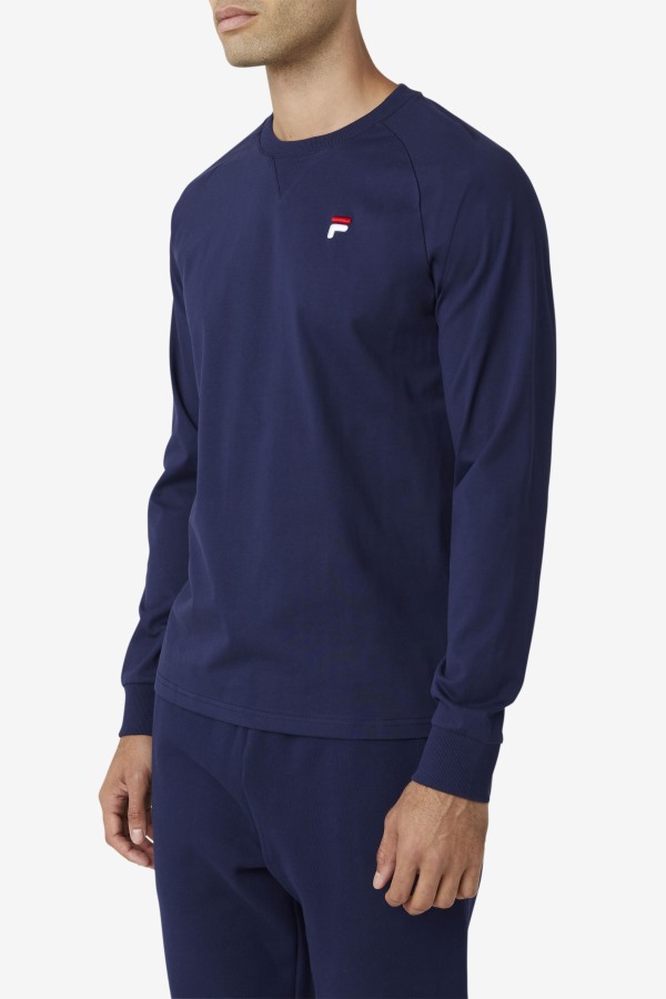 Peacoat Fila Outlets Flynn Long Sleeve Tee