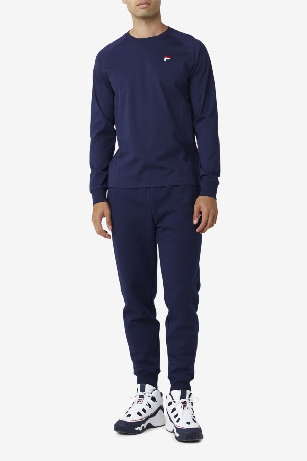 Peacoat Fila Outlets Flynn Long Sleeve Tee