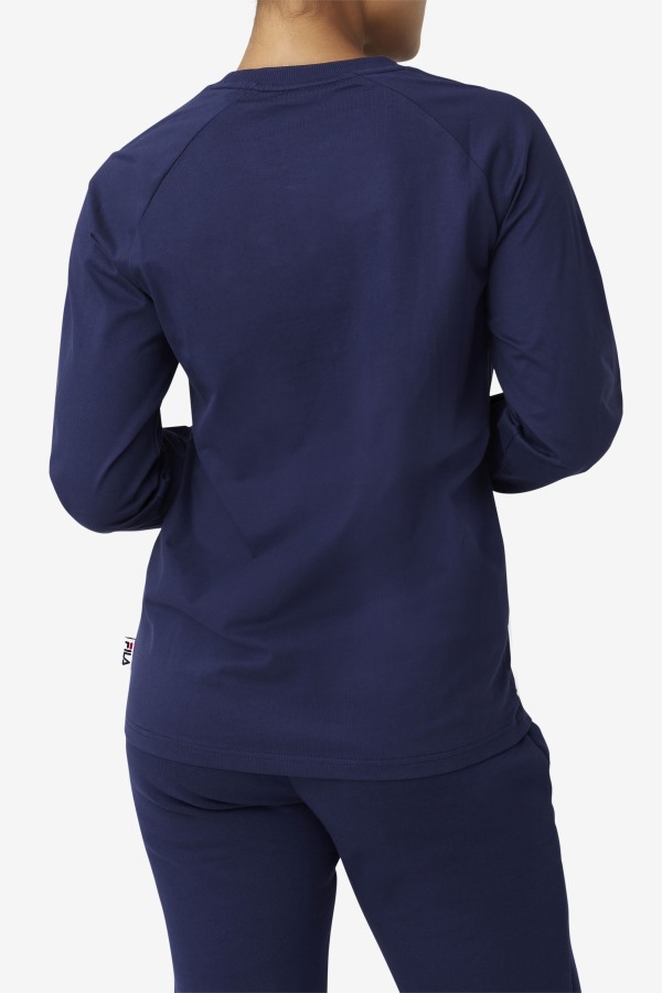 Peacoat Fila Outlets Flynn Long Sleeve Tee