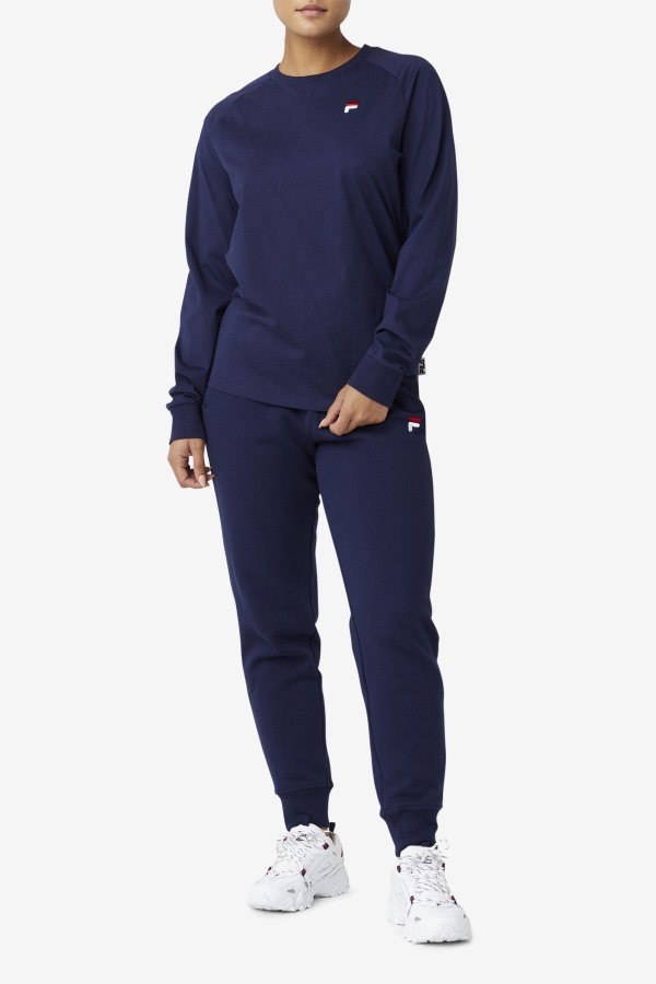 Peacoat Fila Outlets Flynn Long Sleeve Tee