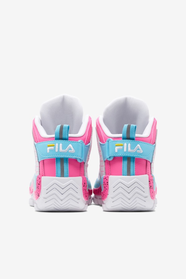 Big Kids\' Grant Hill 2 Fila Outlets White/Pink/Bluefish