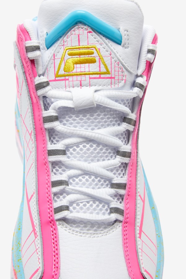 Big Kids\' Grant Hill 2 Fila Outlets White/Pink/Bluefish