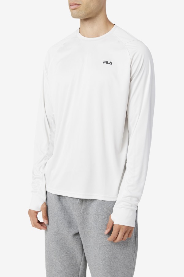Nimbus Cloud/Black Fila Outlets Jazam Long Sleeve Crew