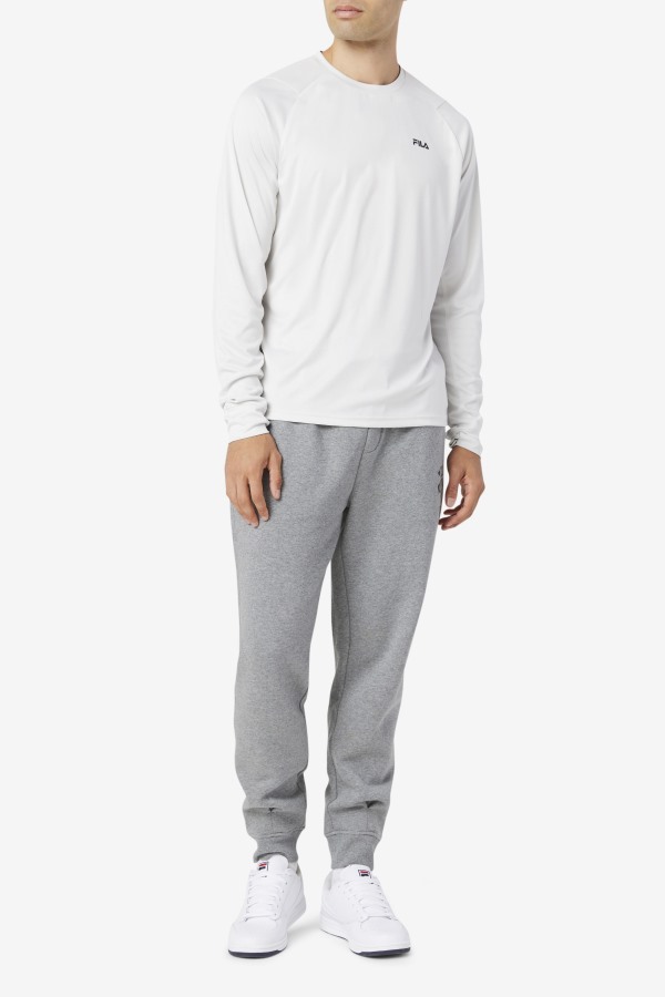 Nimbus Cloud/Black Fila Outlets Jazam Long Sleeve Crew