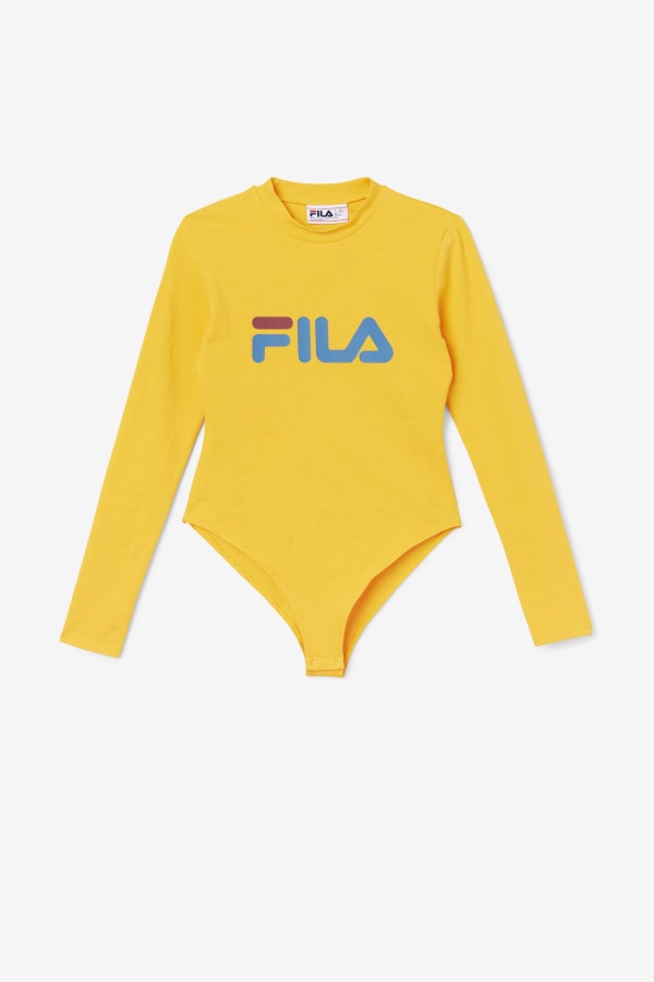 Chaya Bodysuit Yellow/Vallarta Blue/Rhubarb Fila Outlets