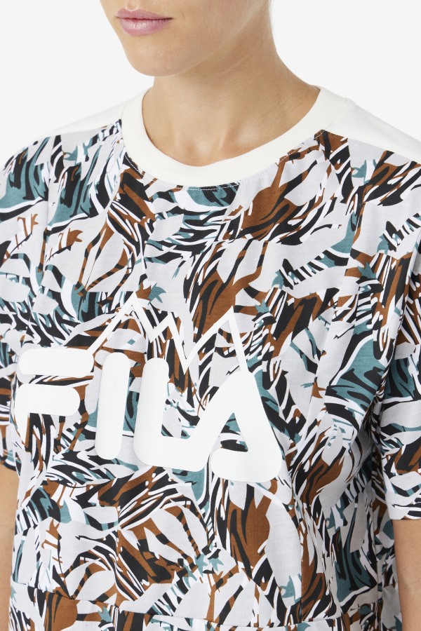 Nataly Boyfriend Tee Fila Outlets Egret/Stormy/Deep Lake Print