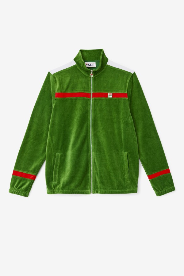 Fila Outlets Formal Garden/White/Red Ravid Velour Jacket