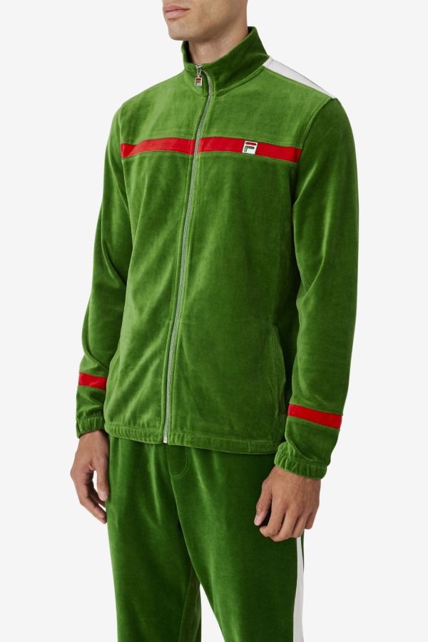 Fila Outlets Formal Garden/White/Red Ravid Velour Jacket